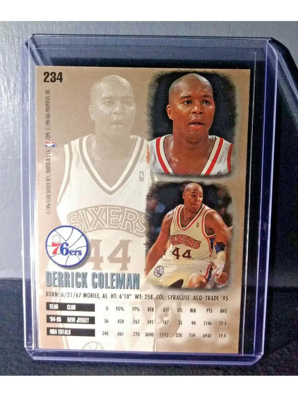1995-96 Derrick Coleman #234 Basketball Card